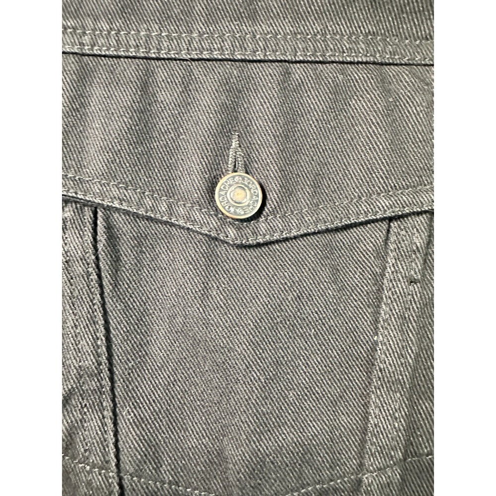 Vtg Jordache Trucker Jeans Jacket Womens 2X Navy Blue Denim Cotton Button Front - Picture 4 of 9